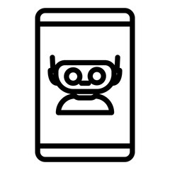 bot online line icon