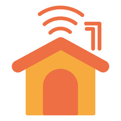 automatic wi-fi flat icon