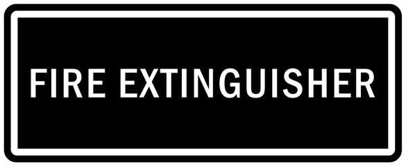 Fire emergency sign fire extinguisher pictogram