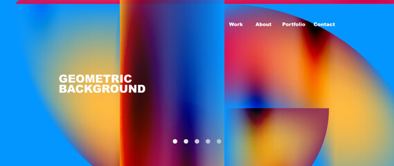 Minimal geometric abstract background. Circle and line design. Trendy techno business template for wallpaper, banner, background or landing