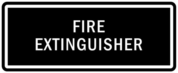 Fire emergency sign fire extinguisher pictogram