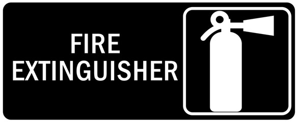 Fire emergency sign fire extinguisher pictogram