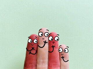 Finger art about racism
