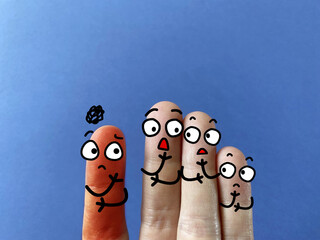 Finger art about racism