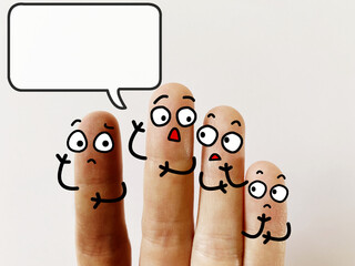 Finger art about racism