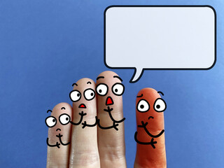 Finger art about racism
