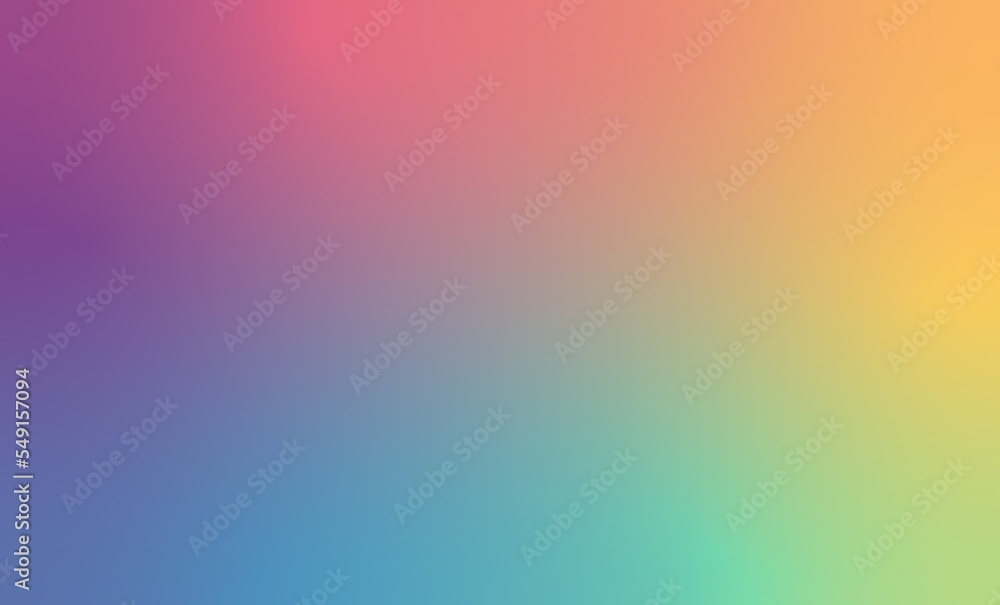 Wall mural colorful rainbow shinny gradient background banner template. purple pink yellow orange green colors.