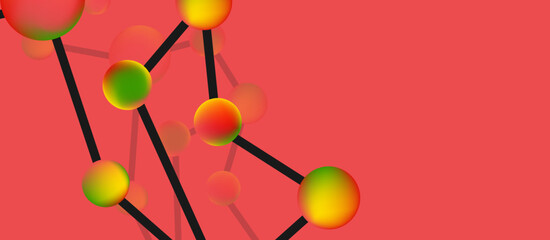 Line points connections geometric abstract background