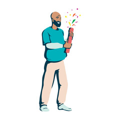 Fototapeta premium happy man illustration