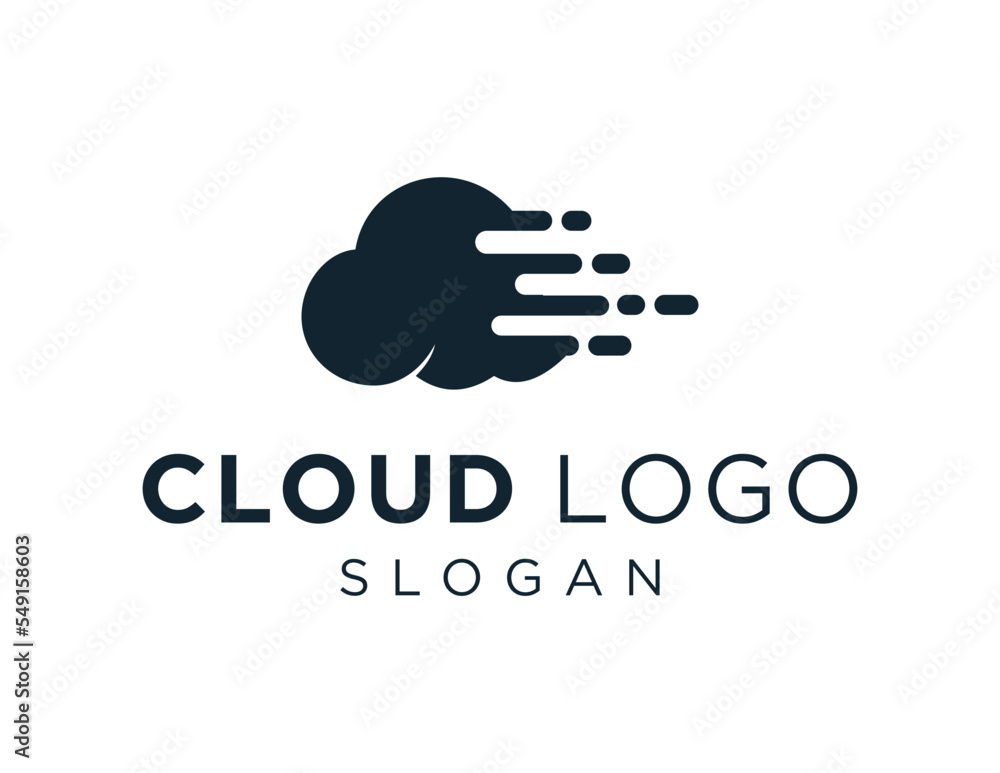 Poster logo about cloud on white background. created using the coreldraw application.