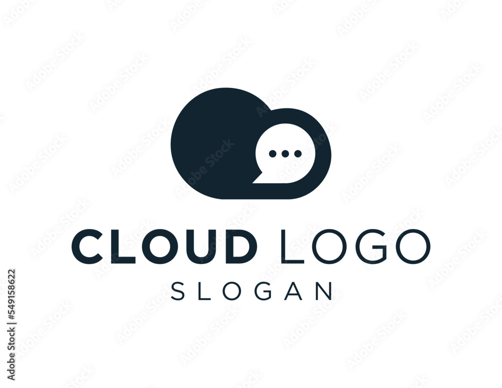 Poster logo about cloud on white background. created using the coreldraw application.