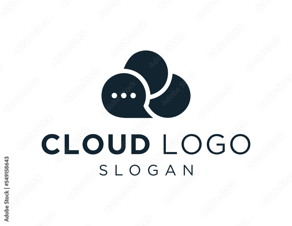 Poster logo about cloud on white background. created using the coreldraw application.