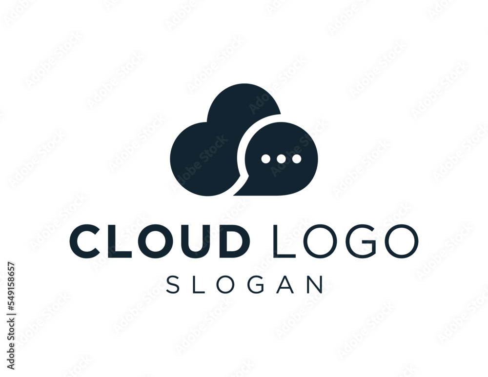 Poster logo about cloud on white background. created using the coreldraw application.