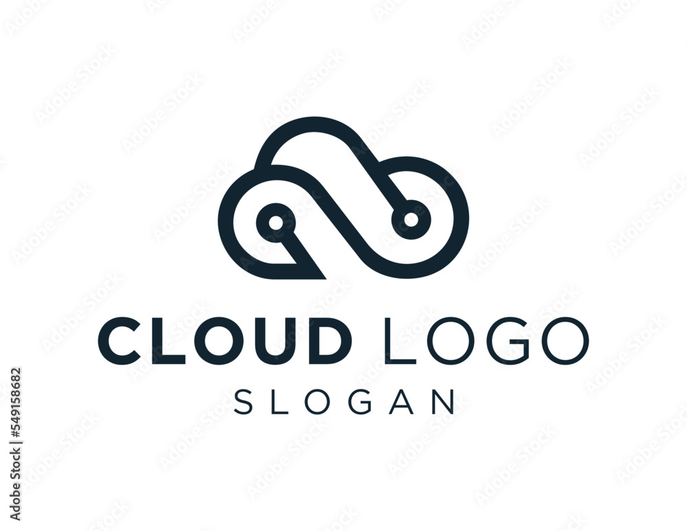 Poster logo about cloud on white background. created using the coreldraw application.