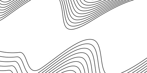 Abstract wave element for design. digital frequency track equalizer. stylish line art background. Vector illustration Waves with lines are created using the blend tool. Curved wavy lines and smooth li