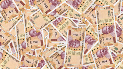 Indian INR 200 Rupees Notes