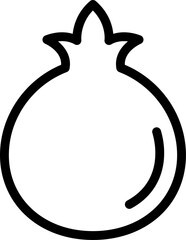 Pomegranate linear icon.