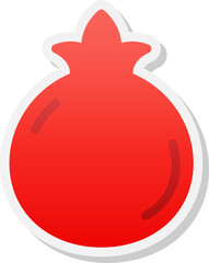 Pomegranate sticker icon.