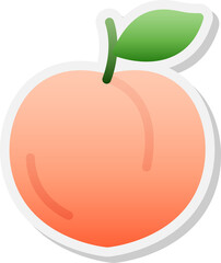 Peach sticker icon.