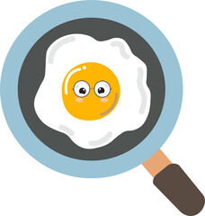 fried eggs in a pan