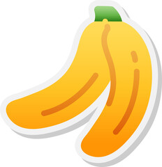 Banana sticker icon.