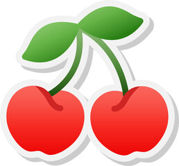 Cherry sticker icon.