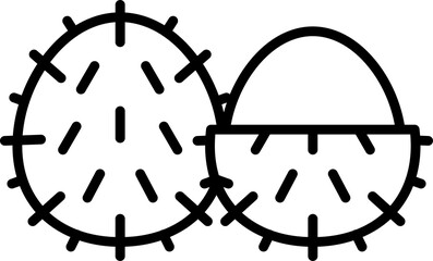 Rambutan linear icon.