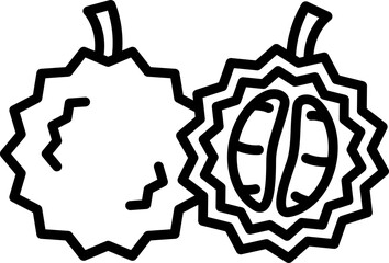 Durian linear icon.