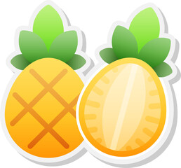 Pineapple sticker icon.