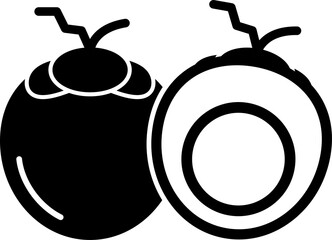 Coconut glyph icon.