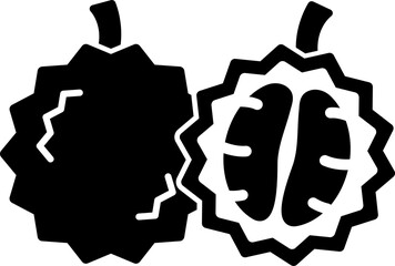 Durian glyph icon.