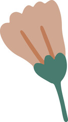 hand draw doodle flower element
