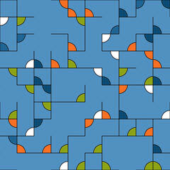 Decorative diagram colorful geometric figures background illustration