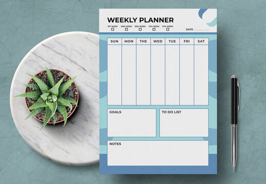 Weekly Planner Layout Template