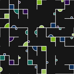 Decorative diagram colorful geometric figures background illustration