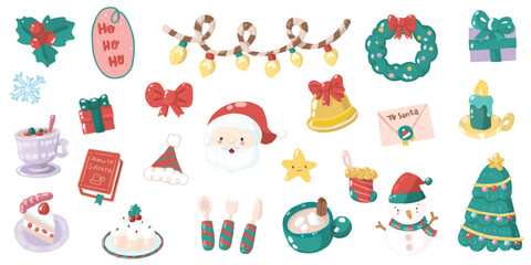 Cute Merry Christmas hand drawn