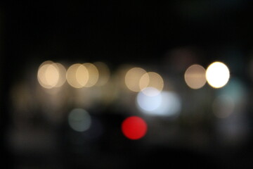 Background lights in the night city