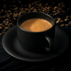 black Coffee Cup 