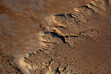 Kati Thanda Lake Eyre, South Australia, Australia. Aerial photography showing textures and patterns of outback Australia.	