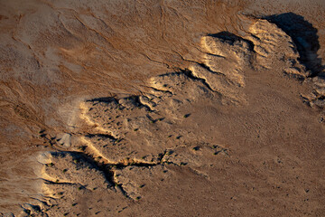 Kati Thanda Lake Eyre, South Australia, Australia. Aerial photography showing textures and patterns of outback Australia.	