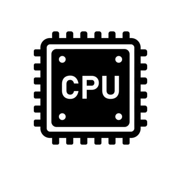 Computer CPU icon illustration / png ( background transparent )