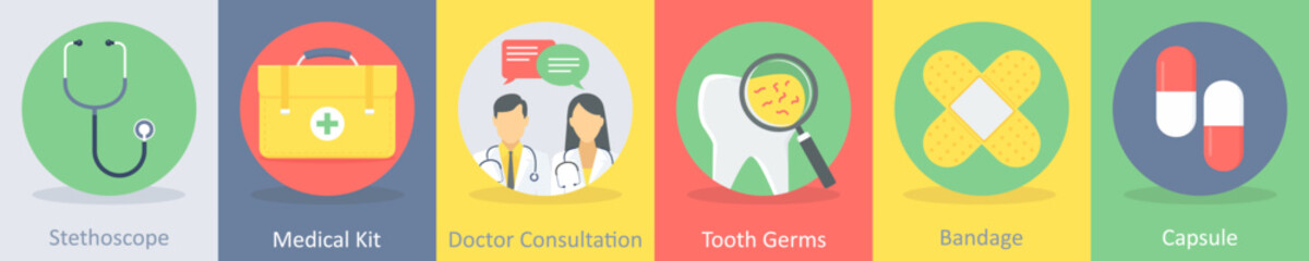 stethoscope, medical kit