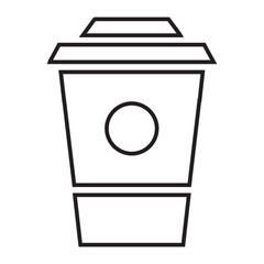 Beverage container, coffee cup, disposable cup icon
