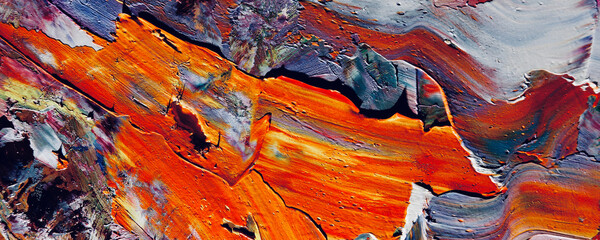 Color texture. Hand drawn oil painting on canvas. Abstract art background. Modern, contemporary art. Colorful canvas. Wall decor background	