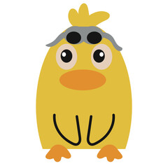 Duck Hand Drawn Childish illustration