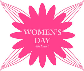 Fototapeta na wymiar international womens day badge