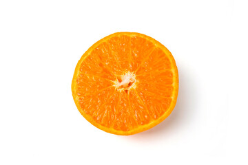 Fresh orange isolated on white background