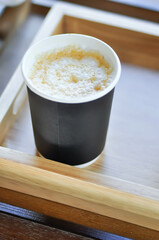 hot cofffee, caramel latte coffee