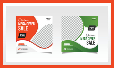 winter Fashion sale banner or fashion sale social media post template design