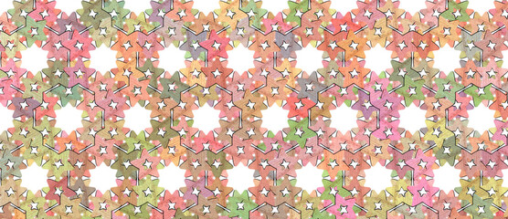 Fototapeta na wymiar textile background with wooden stars.